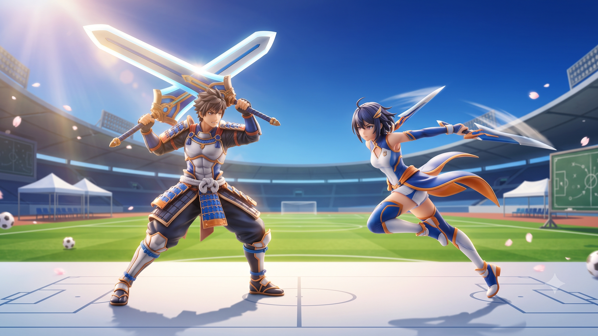 キャラクターフィギュアの展示をイメージしたAI画像