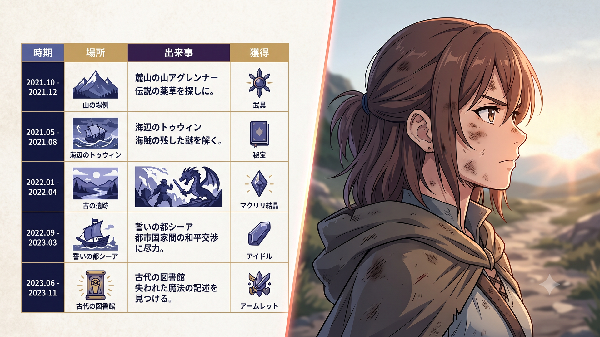 異なる道を歩む二人の剣士を象徴するファンタジー風AIイメージ
